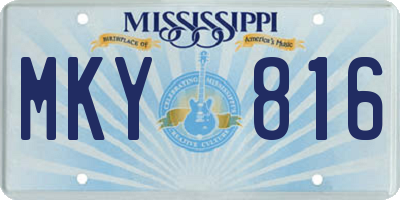 MS license plate MKY816