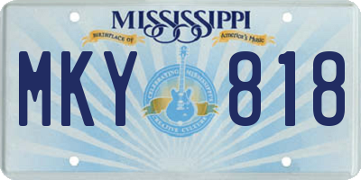 MS license plate MKY818