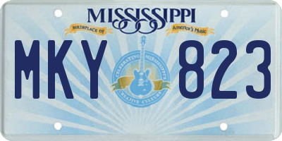 MS license plate MKY823