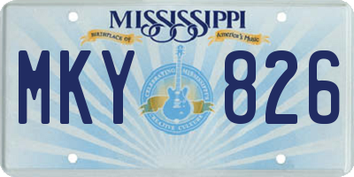 MS license plate MKY826