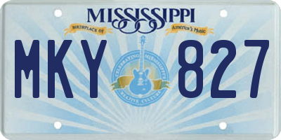 MS license plate MKY827