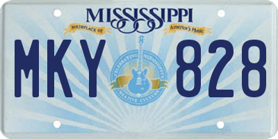 MS license plate MKY828