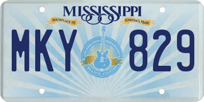 MS license plate MKY829