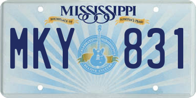 MS license plate MKY831