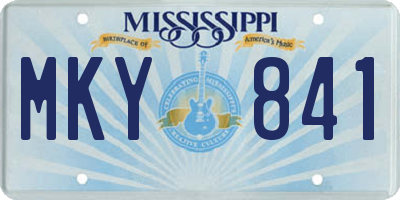MS license plate MKY841