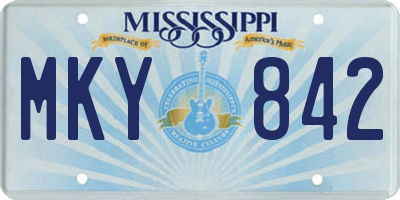 MS license plate MKY842
