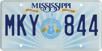 MS license plate MKY844