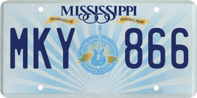 MS license plate MKY866