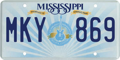 MS license plate MKY869