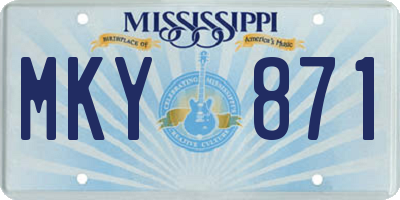 MS license plate MKY871