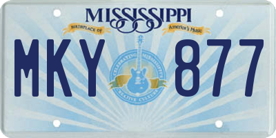 MS license plate MKY877