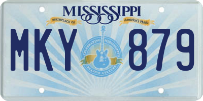MS license plate MKY879