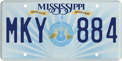 MS license plate MKY884