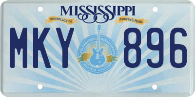 MS license plate MKY896