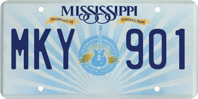 MS license plate MKY901