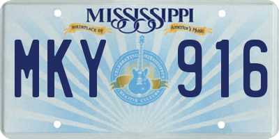 MS license plate MKY916
