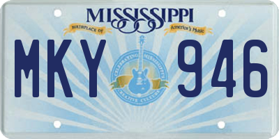 MS license plate MKY946