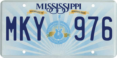 MS license plate MKY976