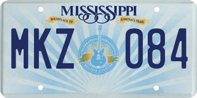 MS license plate MKZ084