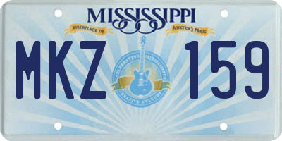 MS license plate MKZ159