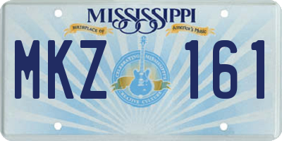 MS license plate MKZ161