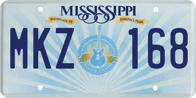 MS license plate MKZ168