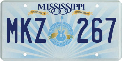 MS license plate MKZ267
