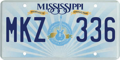 MS license plate MKZ336