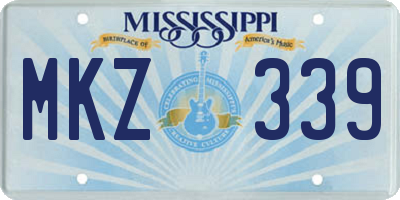 MS license plate MKZ339