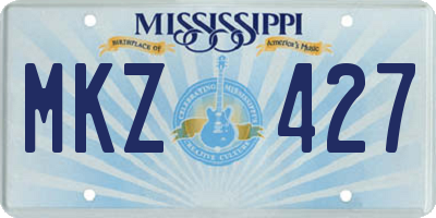MS license plate MKZ427