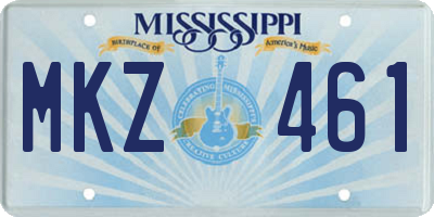 MS license plate MKZ461