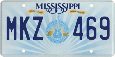 MS license plate MKZ469