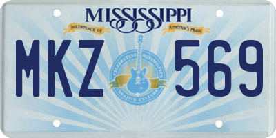 MS license plate MKZ569