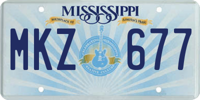 MS license plate MKZ677