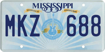 MS license plate MKZ688