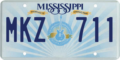 MS license plate MKZ711