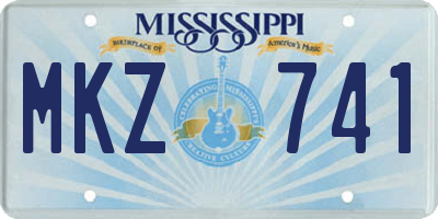 MS license plate MKZ741