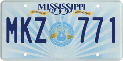 MS license plate MKZ771