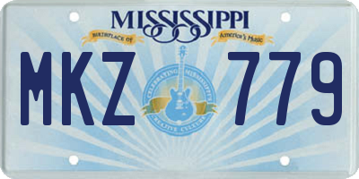 MS license plate MKZ779