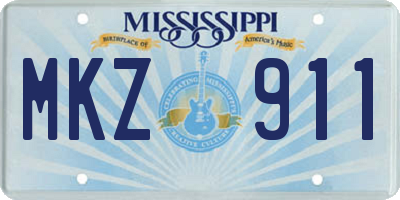 MS license plate MKZ911