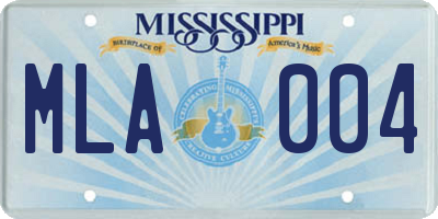 MS license plate MLA004
