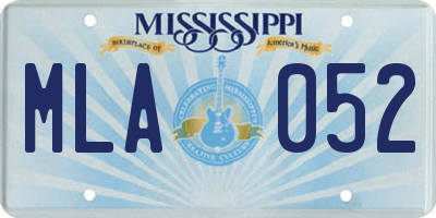 MS license plate MLA052