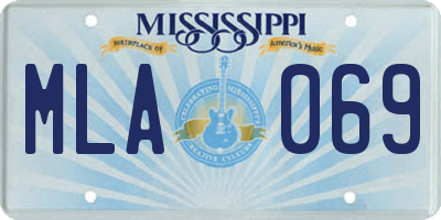 MS license plate MLA069