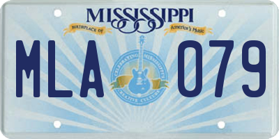 MS license plate MLA079