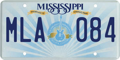 MS license plate MLA084
