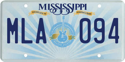 MS license plate MLA094