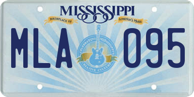 MS license plate MLA095