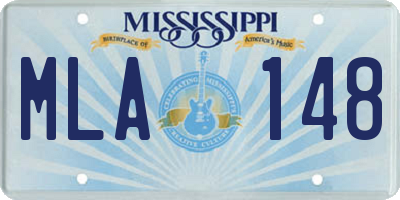 MS license plate MLA148