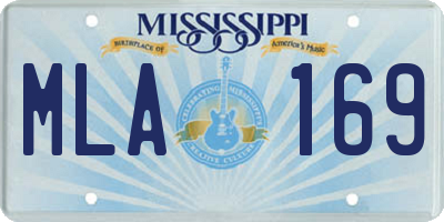 MS license plate MLA169