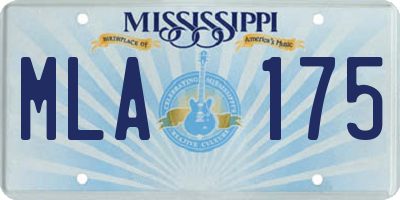 MS license plate MLA175